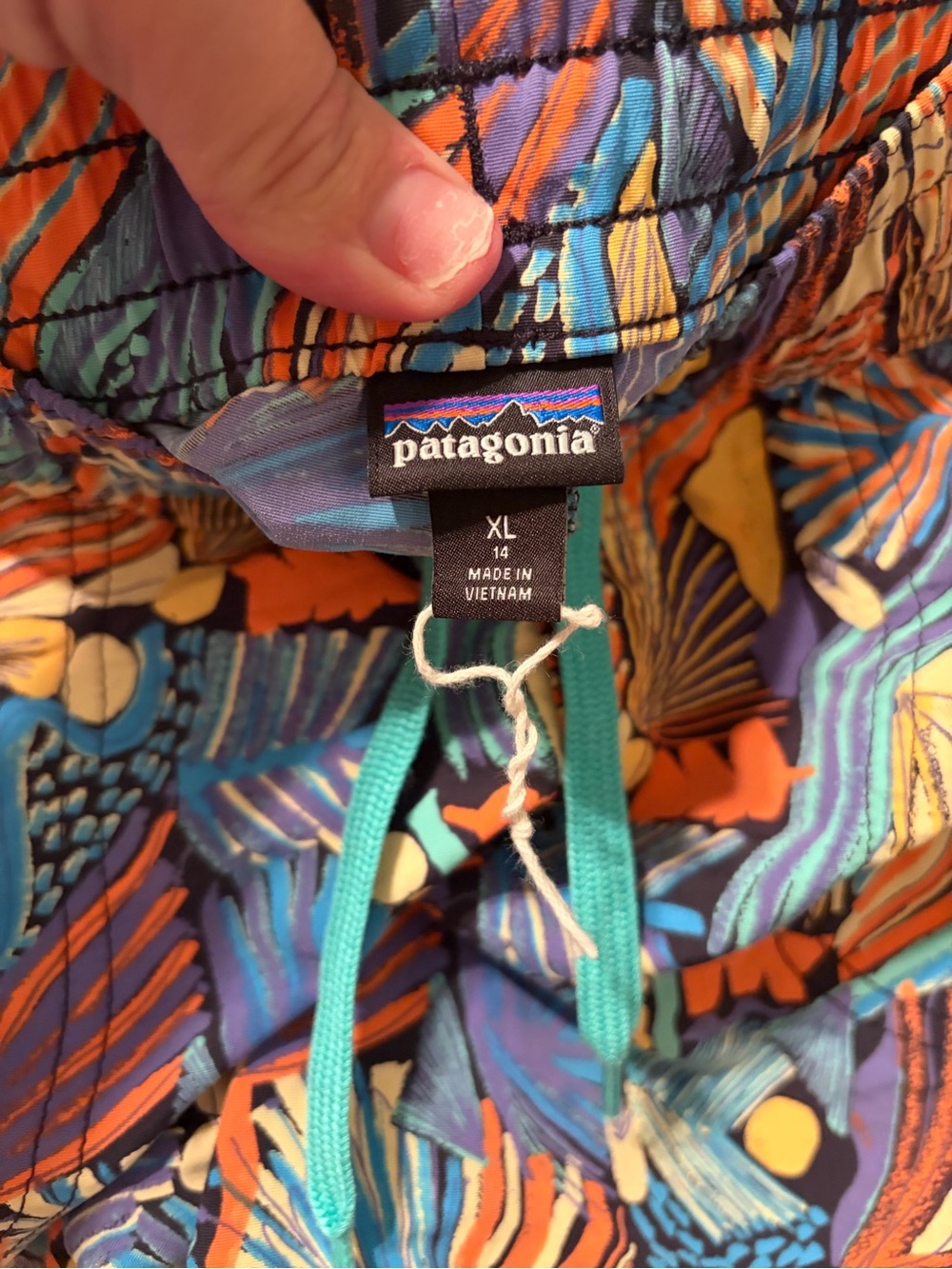 Patagonia Kid's Costa Rica Baggies Shorts 3" Unlined Unisex Kids Size 14 - Picture 5 of 6